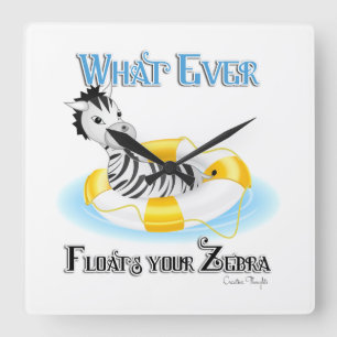 Relógio Quadrado O que flutuar no seu zebra 4