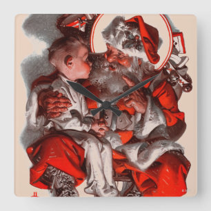 Relógio Quadrado O regaço do papai noel