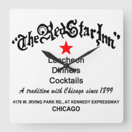 Relógio Quadrado O Restaurante Red Star Inn, Chicago, IL