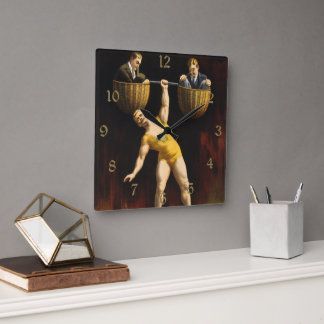 Relógio Quadrado O Sandow Eugen Sandow Levantador de Peso de Vaudev