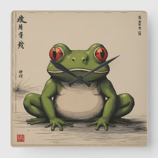 Relógio Quadrado O Sapo Verde
