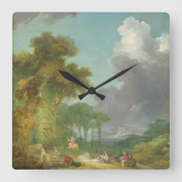 Relógio Quadrado O Swing de Jean-Honore Fragonard