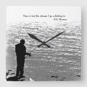 Relógio Quadrado O tempo é apenas o Stream