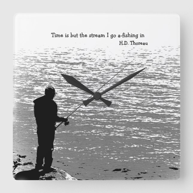 Relógio Quadrado O tempo é apenas o Stream (Frente)