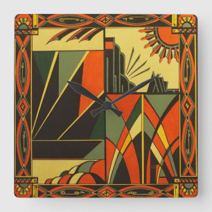 Relógio Quadrado O vintage do art deco inspirou o pulso de disparo