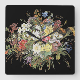 Relógio Quadrado O Wildflower alpino floresce o pulso de disparo de