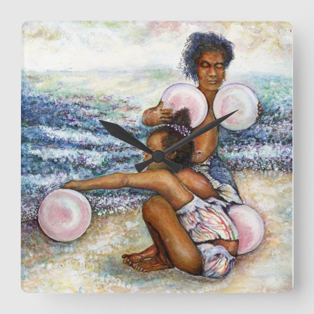 Relógio Quadrado Obcecado com Conquistar o Impossível (Frente)