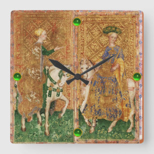 RELÓGIO QUADRADO OBJETIVOS ANTIQUÍMICOS DE RENASCIMENTO/SENHORA DE