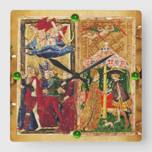 RELÓGIO QUADRADO OBJETIVOS DE RENASCIMENTO ANTÍQUICOS 6 / OS AMANT