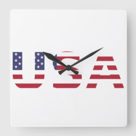 Relógio Quadrado Oclock USA