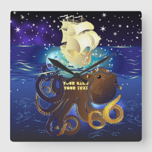 Relógio Quadrado Octopus Huge e Caravella