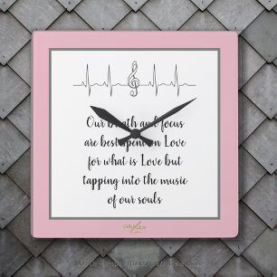 Relógio Quadrado Ode to Love Wall Clock da Poeta Adiela Akoo