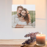 Relógio Quadrado Oferta de Foto de Colagem de Casais Modernos e Fam<br><div class="desc">Oferta de Foto de Colagem de Casais Modernos e Família Mínima</div>