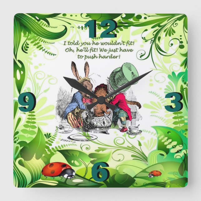 Relógio Quadrado Oh, caberá! 1 (Frente)