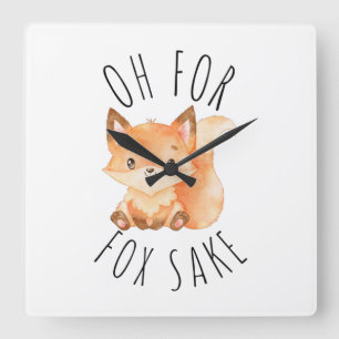 Relógio Quadrado Oh para Fox Sake