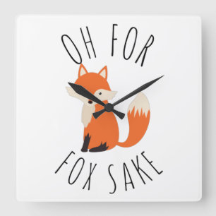 Relógio Quadrado Oh para Fox Sake