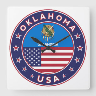 Relógio Quadrado Oklahoma