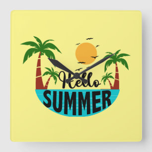 Relógio Quadrado Olá Summer