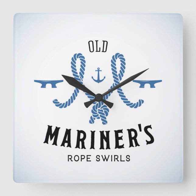 Relógio Quadrado Old Mariner Poster (Frente)