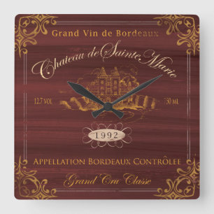 Relógio Quadrado Olhar do vintage do pulso de disparo do castelo da