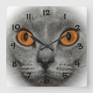 Relógio Quadrado Olhos de gato