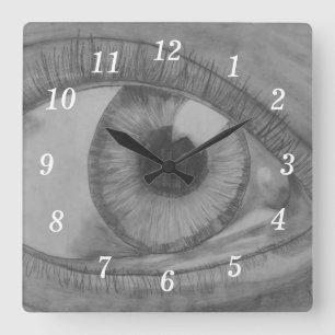 Relógio Quadrado Olhos Vemos Que Você Vai Clock