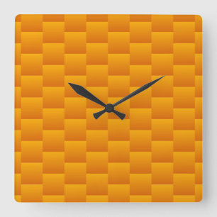 Relógio Quadrado Onda Amarelo Queimada