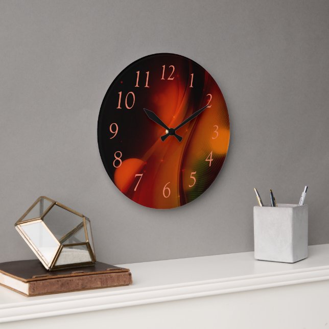 Relógio Quadrado Onda de incêndio (Escritório)