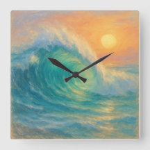 Onda Turquesa - Estilo de Pintura Pastel Arte