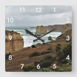 Relógio Quadrado Ondas contra o tempo - Excelente Ocean Road