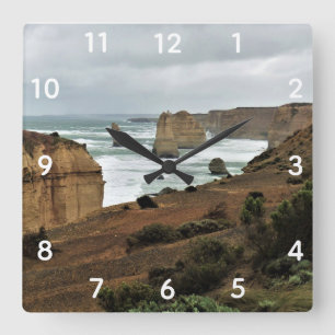 Relógio Quadrado Ondas contra o tempo - Excelente Ocean Road