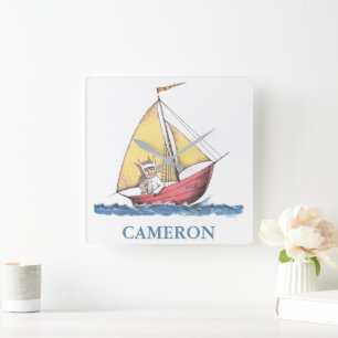 Relógio Quadrado Onde Vivem os Monstros   Max à Vela