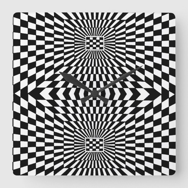 Relógio Quadrado OP -Art nº 11 em Emporio Moffa (Frente)