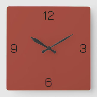 Relógio Quadrado Opção Sunset Red Terracotta 9F392B Color Add Name