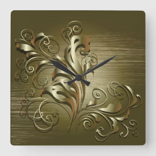 Relógio Quadrado Opções elegantes de Abstrato 5 Wall Clocks e Numer