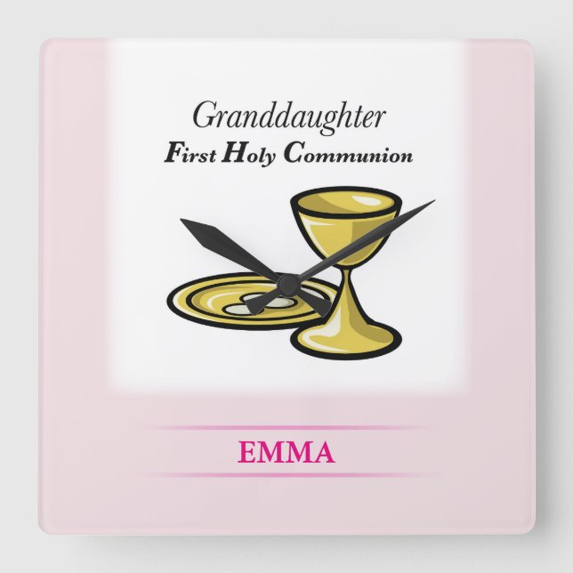 Relógio Quadrado Órgão comunal e neta de sangue (Frente)