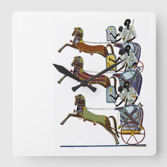 Relógio Quadrado Ornamnet Egípcia nº 2 em Emporio Moffa (Frente)