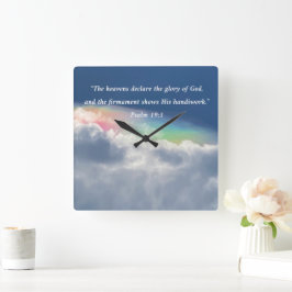 Relógio Quadrado Os Céus Declaram Ps. 19:1