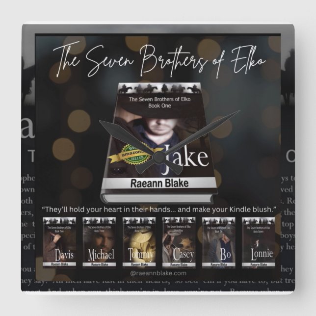 Relógio Quadrado Os Sete Irmãos de Elko Wall Clock (Frente)