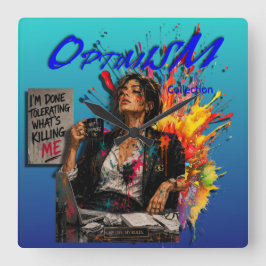 RELÓGIO QUADRADO OTIMISMO