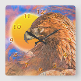 Relógio Quadrado OURO EAGLE "Legendas"