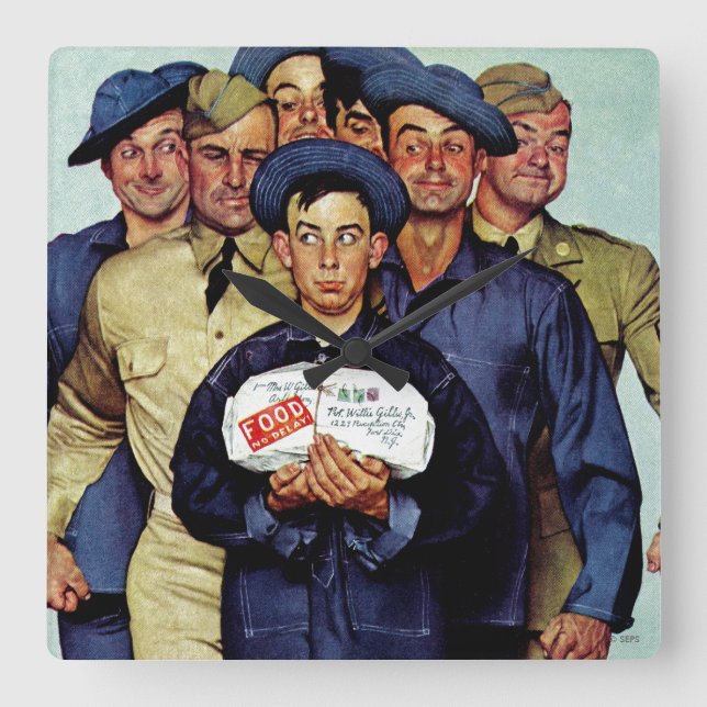 Relógio Quadrado Pacote de Willie Gillis em casa (Frente)