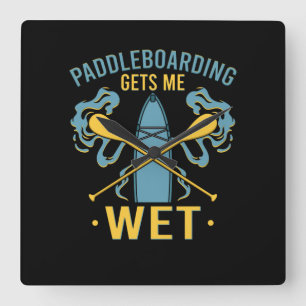 Relógio Quadrado Paddleboard Paddleboarding