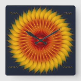 Relógio Quadrado PADRÃO abstrato COLORIDO BRILHANTE SFOLOWER