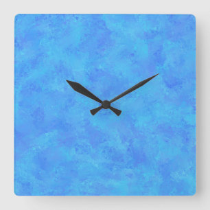 Relógio Quadrado Padrão de Abstrato azul