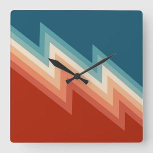 Relógio Quadrado Padrão de desvio do estilo retrô