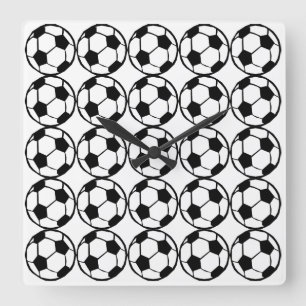 Relógio Quadrado Padrão de futebol
