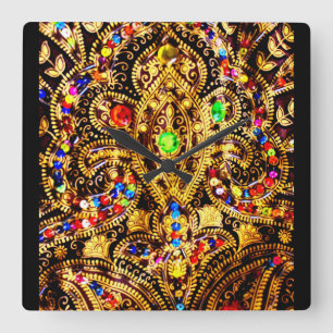 Relógio Quadrado Padrão de Vestido Egípcio