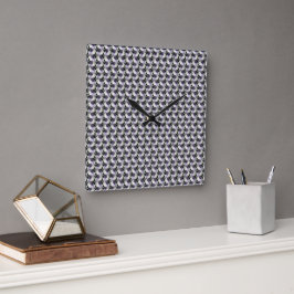 Relógio Quadrado Padrão digital abstrato 1222 - Wall Clock (Relógio