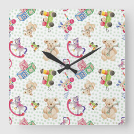 Relógio Quadrado Padrão dos brinquedos das crianças